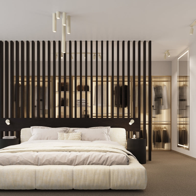 Plafond Karbon Ø60 Beige Große Runde Leuchte Mit Warmem Look-Leuchtezauber