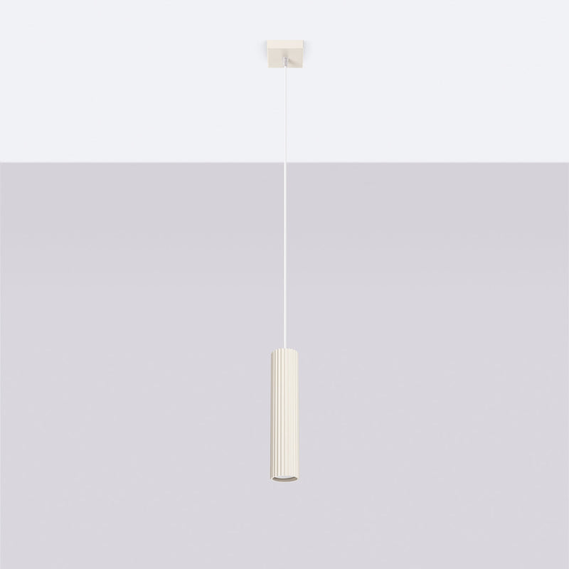 Pendelleuchte Karbon 1-flammig Beige – Zeitlose Eleganz-Leuchtezauber