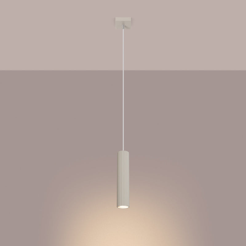 Pendelleuchte Karbon 1-flammig Beige – Zeitlose Eleganz-Leuchtezauber