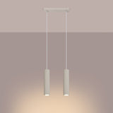 Pendelleuchte Karbon 2-flammig Beige – Warmes Lichtgefühl-Leuchtezauber