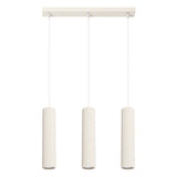 Pendelleuchte Karbon 3-flammig Linear Beige-Leuchtezauber