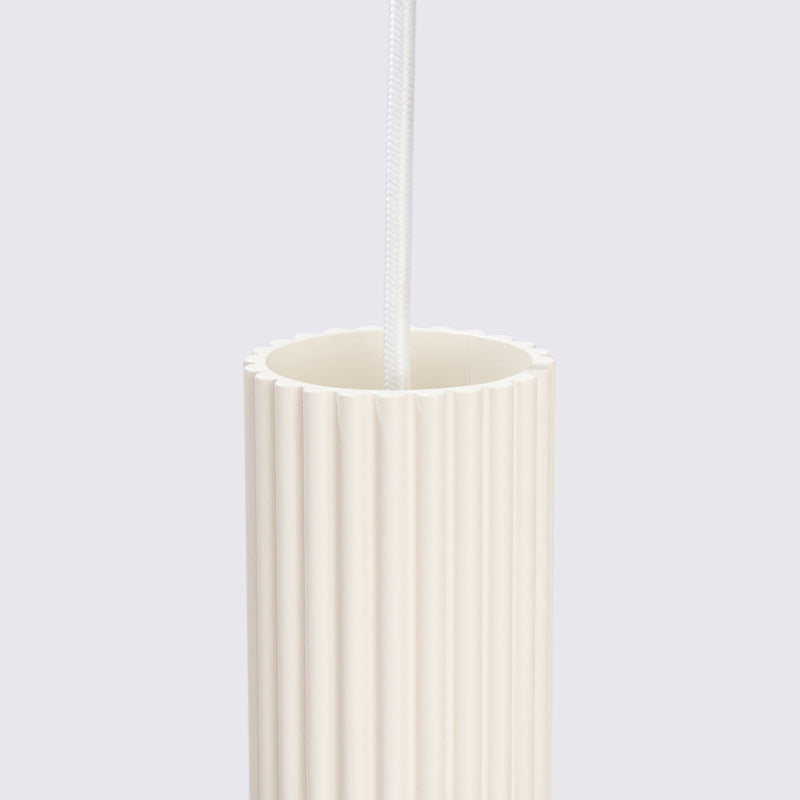 Pendelleuchte Karbon 3-flammig Linear Beige-Leuchtezauber
