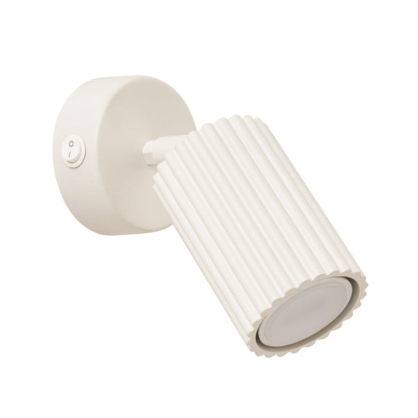 Wandleuchte Karbon Beige Mit Schalter Elegante Wandlampe In Hellem Beigeton Mit Praktischem Schalter-Leuchtezauber
