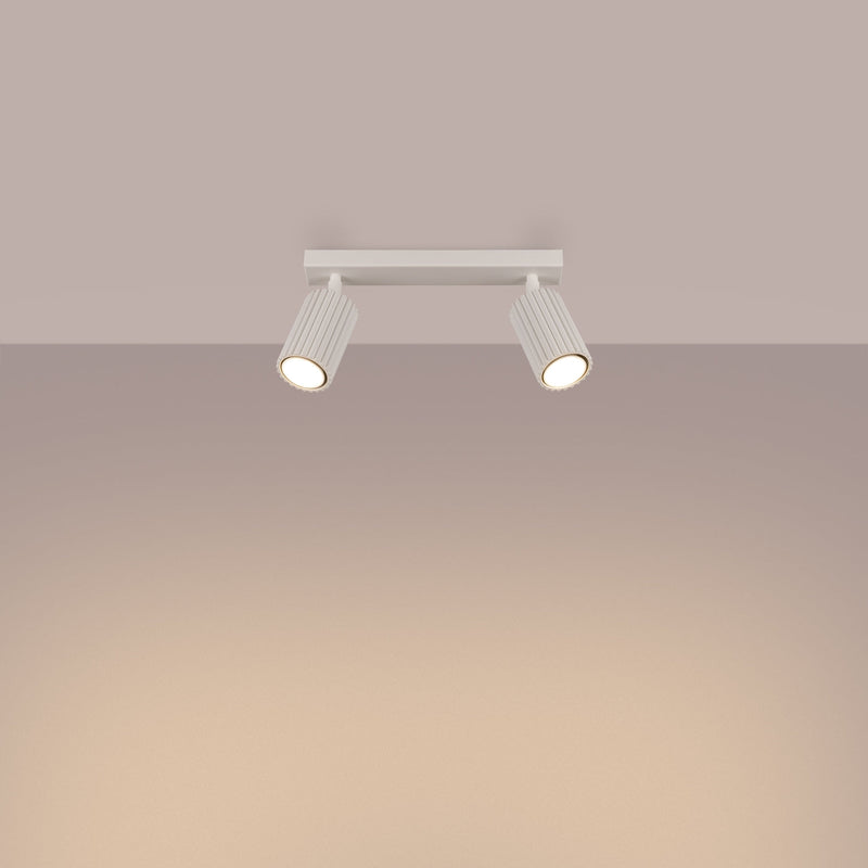 Plafond Karbon 2 Beige Kompakte 2-Flammige Leuchte In Beige-Leuchtezauber