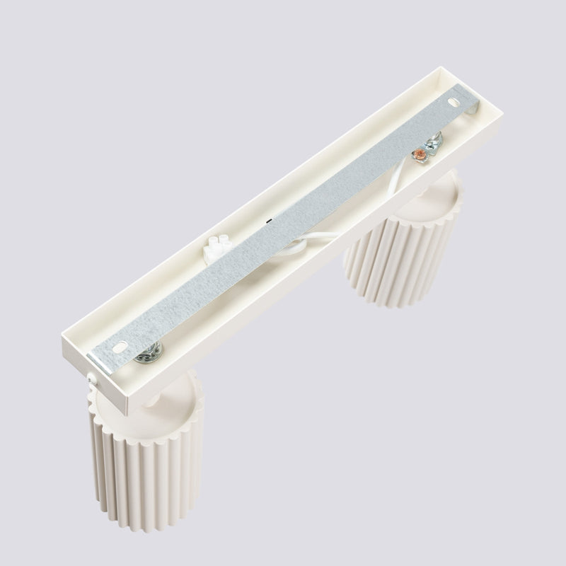 Plafond Karbon 2 Beige Kompakte 2-Flammige Leuchte In Beige-Leuchtezauber