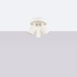 Plafond Karbon 3P Beige Stilvolle 3-Punkt Lampe Im Retro-Look-Leuchtezauber