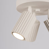 Plafond Karbon 3P Beige Stilvolle 3-Punkt Lampe Im Retro-Look-Leuchtezauber