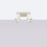 Plafond Karbon 4 Beige Quadratische 4-Flammige Deckenlampe-Leuchtezauber