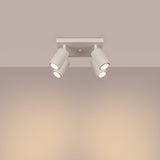 Plafond Karbon 4 Beige Quadratische 4-Flammige Deckenlampe-Leuchtezauber