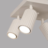 Plafond Karbon 4 Beige Quadratische 4-Flammige Deckenlampe-Leuchtezauber