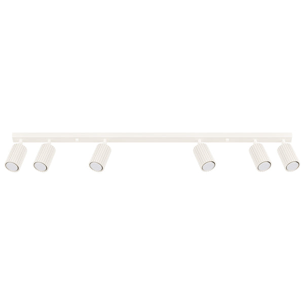 Plafond Karbon 6-Flammig Beige Warme Lichtquelle In Naturfarbe-Leuchtezauber