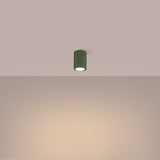 Plafond Karbon Ø10 Olivgrün Mini-Spot Für Flur Oder Treppenhaus-Leuchtezauber