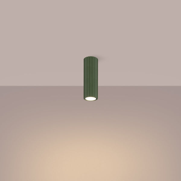 Plafond Karbon Ø20 Olivgrün Kleine Akzentleuchte Mit Stil-Leuchtezauber