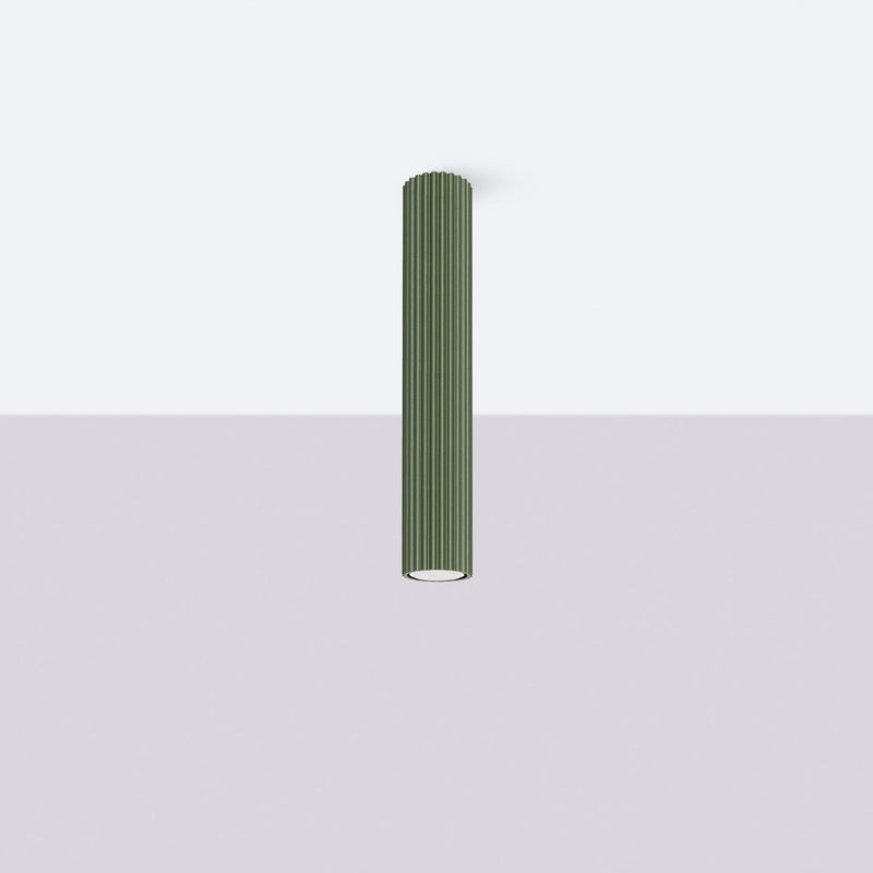 Plafond Karbon Ø40 Olivgrün Stilvolle Deckenlampe In Oliv-Ton-Leuchtezauber