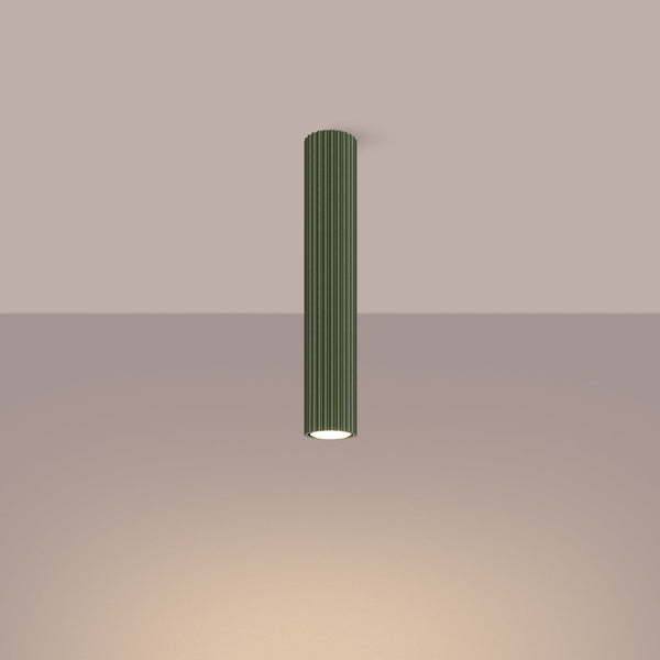 Plafond Karbon Ø40 Olivgrün Stilvolle Deckenlampe In Oliv-Ton-Leuchtezauber