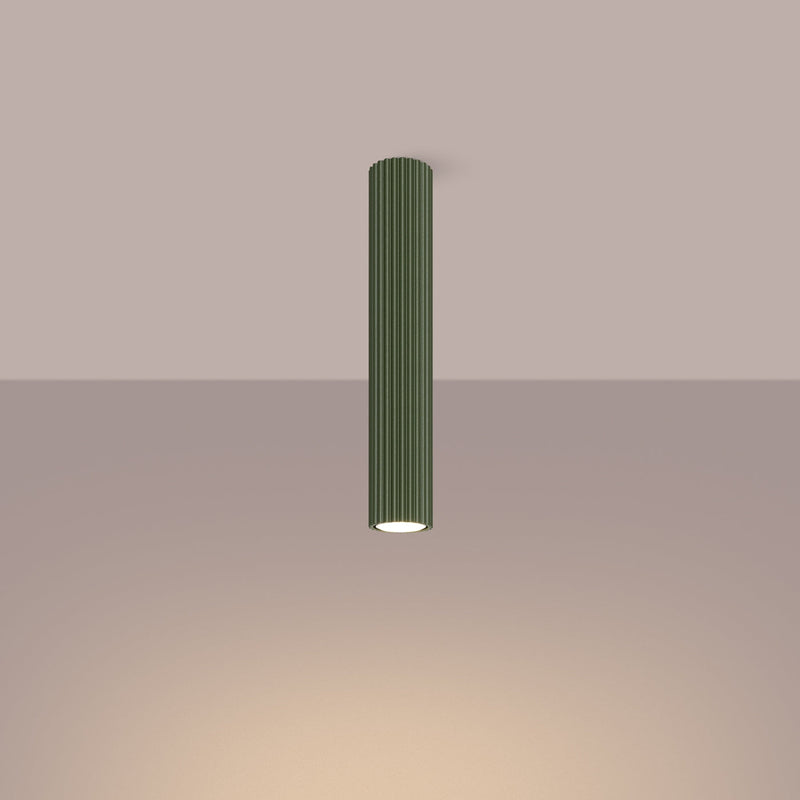 Plafond Karbon Ø40 Olivgrün Stilvolle Deckenlampe In Oliv-Ton-Leuchtezauber