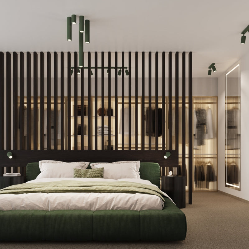 Plafond Karbon Ø60 Olivgrün Große Runde Deckenleuchte Im Loft-Look-Leuchtezauber