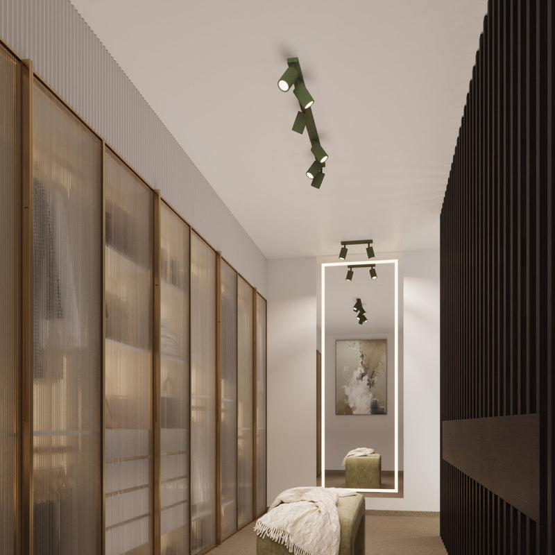 Plafond Karbon Ø60 Olivgrün Große Runde Deckenleuchte Im Loft-Look-Leuchtezauber