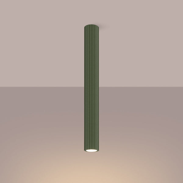 Plafond Karbon Ø60 Olivgrün Große Runde Deckenleuchte Im Loft-Look-Leuchtezauber