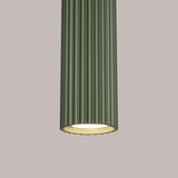 Pendelleuchte Karbon 3-flammig Linear Olivgrün-Leuchtezauber