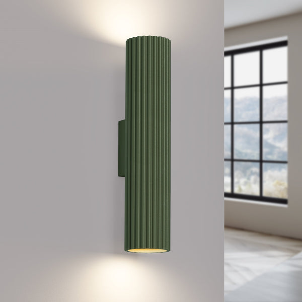 Wandleuchte Karbon 30 Olivgrün Großzügige Olivgrüne Wandleuchte Mit Geometrischem Design-Leuchtezauber