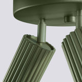 Plafond Karbon 3P Olivgrün Moderne 3-Punkt Leuchte In Olivgrün-Leuchtezauber