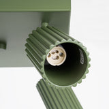 Plafond Karbon 4 Olivgrün 4-Flammige Industrial-Deckenleuchte-Leuchtezauber