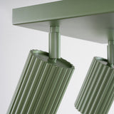 Plafond Karbon 4 Olivgrün 4-Flammige Industrial-Deckenleuchte-Leuchtezauber