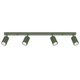 Plafond Karbon 4-Flammig Olivgrün Stilvolle Farbnote Im Loft-Stil-Leuchtezauber