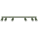 Plafond Karbon 6-Flammig Olivgrün Industrial-Design In Farbe-Leuchtezauber