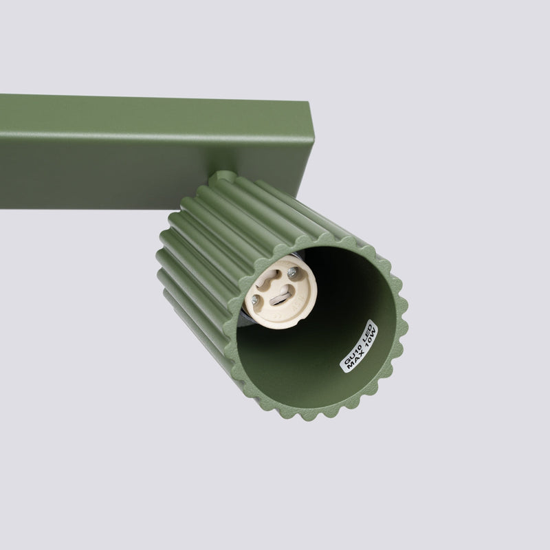 Plafond Karbon 6-Flammig Olivgrün Industrial-Design In Farbe-Leuchtezauber