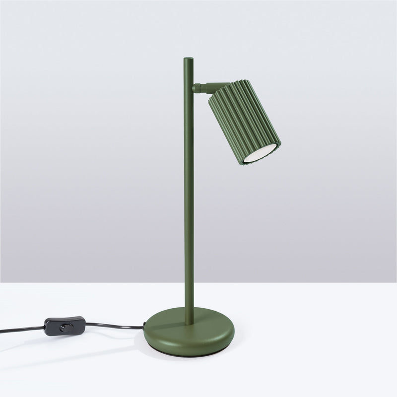 Tischlampe Karbon Olivgrün – Kompakte Designlampe Mit Olivschirm-Leuchtezauber