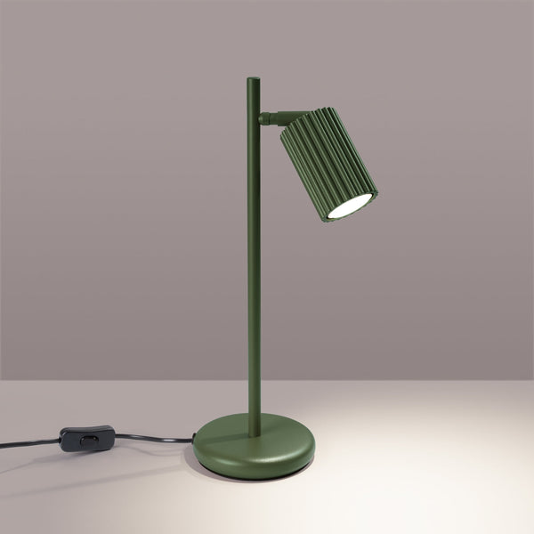 Tischlampe Karbon Olivgrün – Kompakte Designlampe Mit Olivschirm-Leuchtezauber