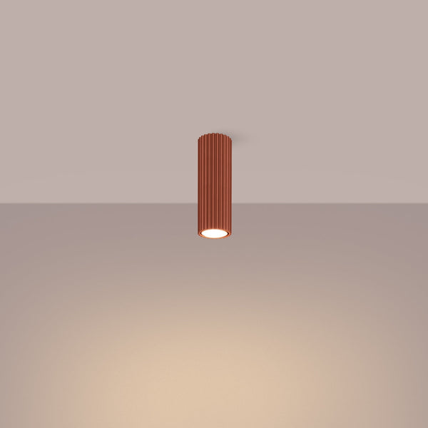 Plafond Karbon Ø20 Roter Ocker Kleine Akzentleuchte Für Flur-Leuchtezauber