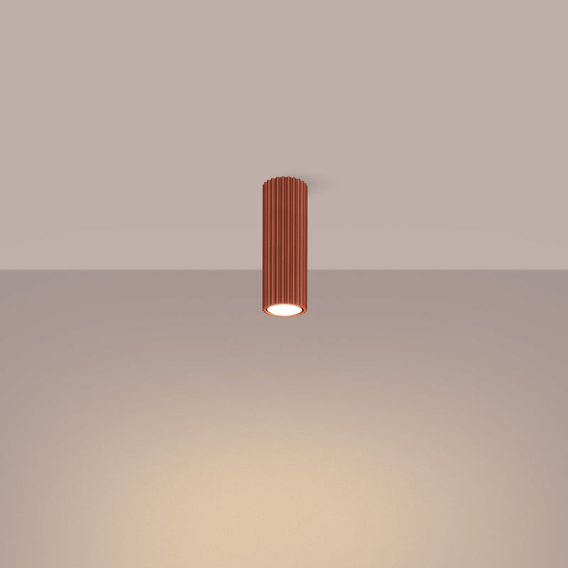 Plafond Karbon Ø20 Roter Ocker Kleine Akzentleuchte Für Flur-Leuchtezauber