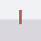 Plafond Karbon Ø30 Roter Ocker Kompakte Runde Deckenlampe-Leuchtezauber