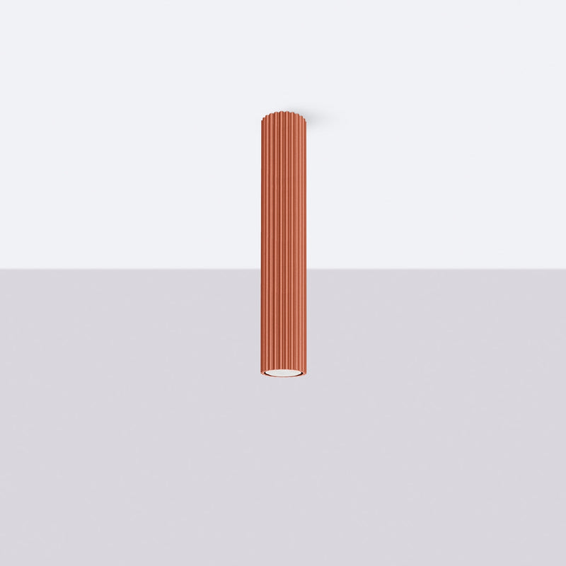 Plafond Karbon Ø40 Roter Ocker Stylische Leuchte In Ockerrot-Leuchtezauber