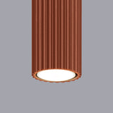 Plafond Karbon Ø40 Roter Ocker Stylische Leuchte In Ockerrot-Leuchtezauber