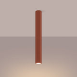 Plafond Karbon Ø60 Roter Ocker Große Runde Deckenleuchte-Leuchtezauber