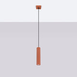 Pendelleuchte Karbon 1-flammig Roter Ocker – Industrial Look-Leuchtezauber