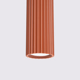 Pendelleuchte Karbon 1-flammig Roter Ocker – Industrial Look-Leuchtezauber