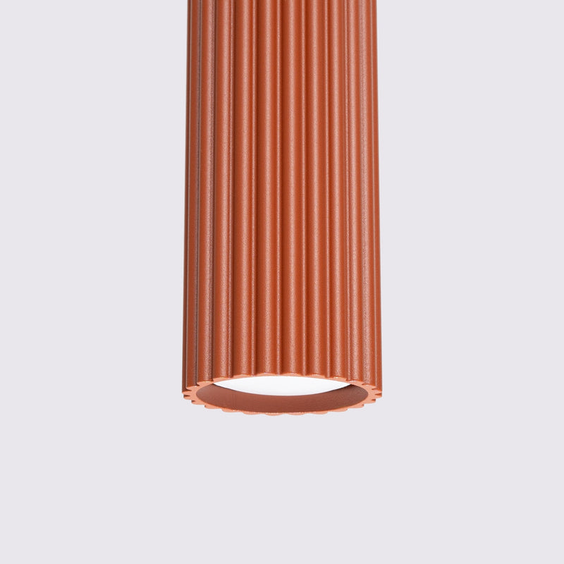 Pendelleuchte Karbon 1-flammig Roter Ocker – Industrial Look-Leuchtezauber