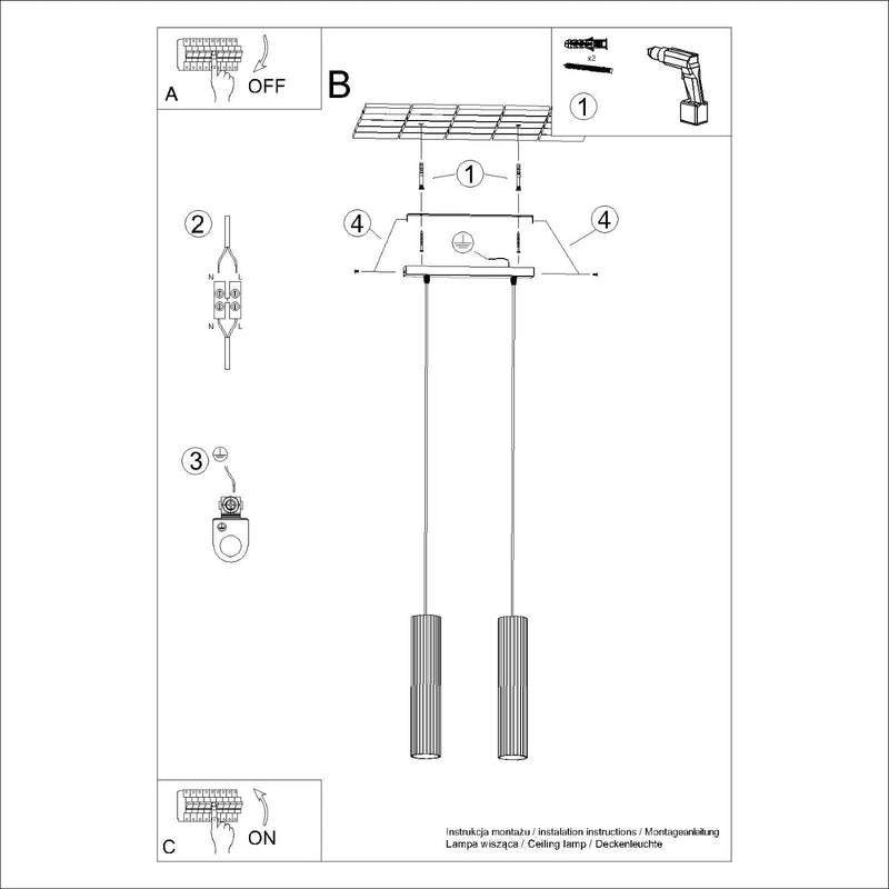 Pendelleuchte Karbon 2-flammig Roter Ocker – Modern & Warm-Leuchtezauber