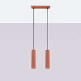 Pendelleuchte Karbon 2-flammig Roter Ocker – Modern & Warm-Leuchtezauber