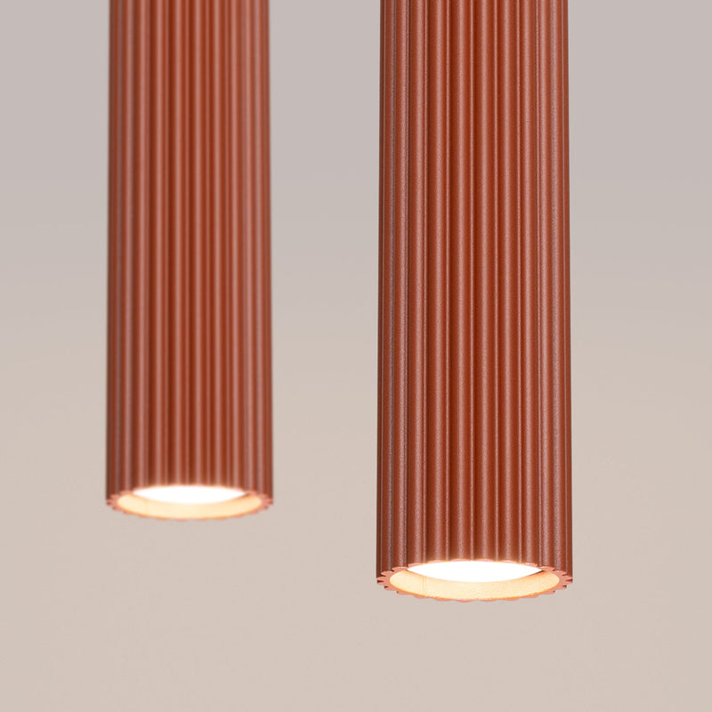 Pendelleuchte Karbon 2-flammig Roter Ocker – Modern & Warm-Leuchtezauber