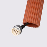 Pendelleuchte Karbon 3-flammig Linear Roter Ocker-Leuchtezauber