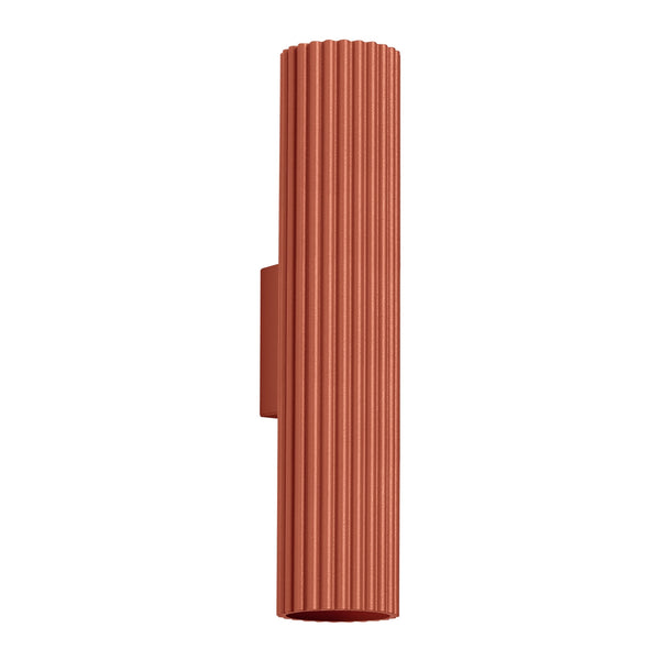 Wandleuchte Karbon 30 Roter Ocker Große Design-Wandlampe Mit Erdigem Farbton & Klarer Geometrie-Leuchtezauber
