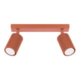 Plafond Karbon 2 Roter Ocker Minimalistische 2-Flammige Leuchte-Leuchtezauber