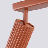 Plafond Karbon 2 Roter Ocker Minimalistische 2-Flammige Leuchte-Leuchtezauber