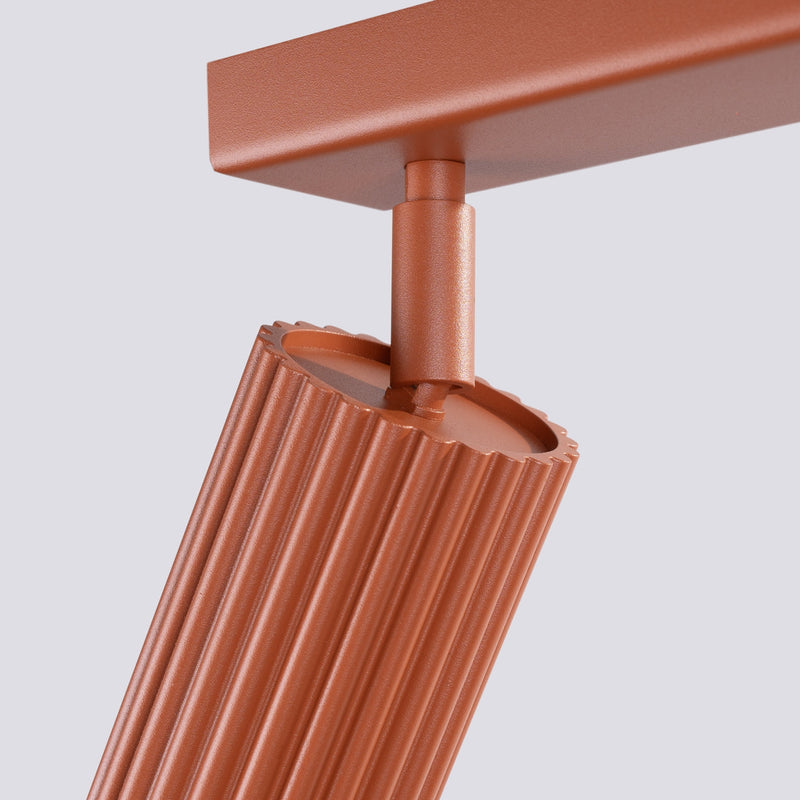 Plafond Karbon 3L Roter Ocker Längliche Leuchte Im Industrial-Stil-Leuchtezauber